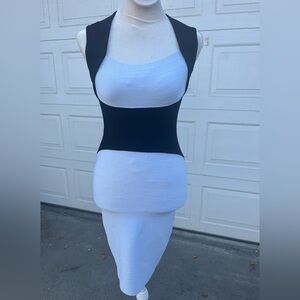 Elegant Black and White Women's Dress
